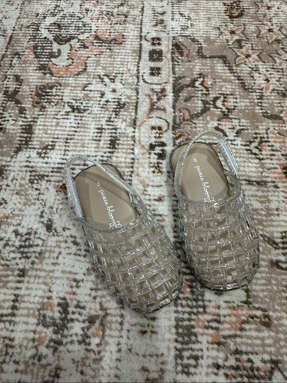 Clear Jelly Slingback Sandals - Silver